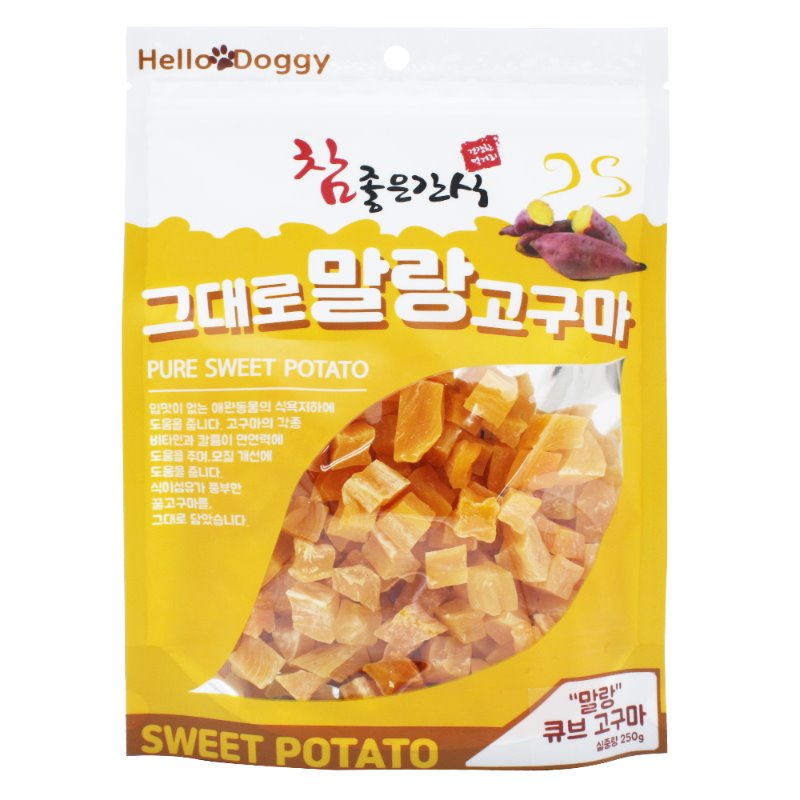 참좋은간식 그대로 말랑 고구마 (큐브) 250g 강아지 간식 - 상품 이미지
