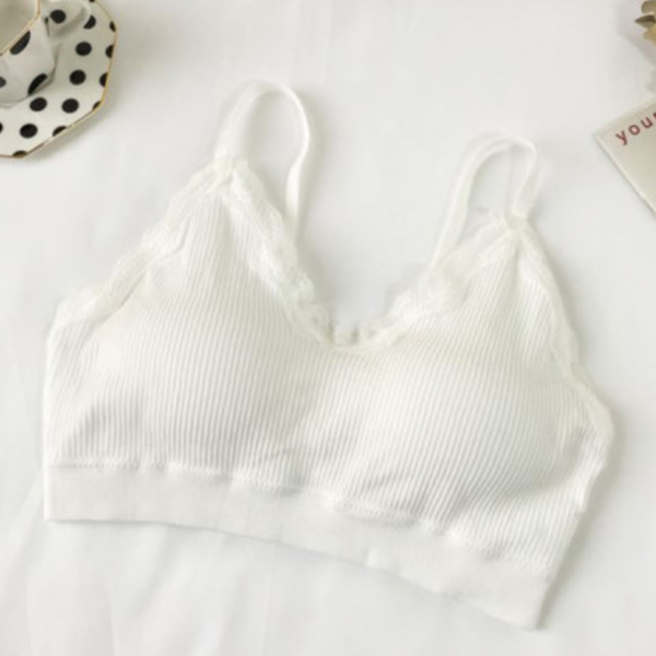 레이스 골지 노와이어 브라탑 브라렛 이미지 8