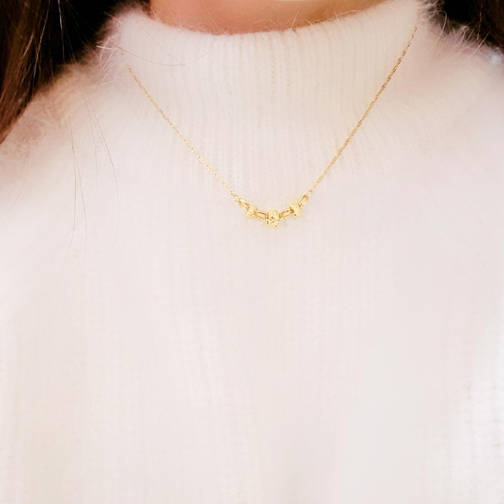 24k 순금목걸이 볼 목걸이 7.5g 18k 장식 포함