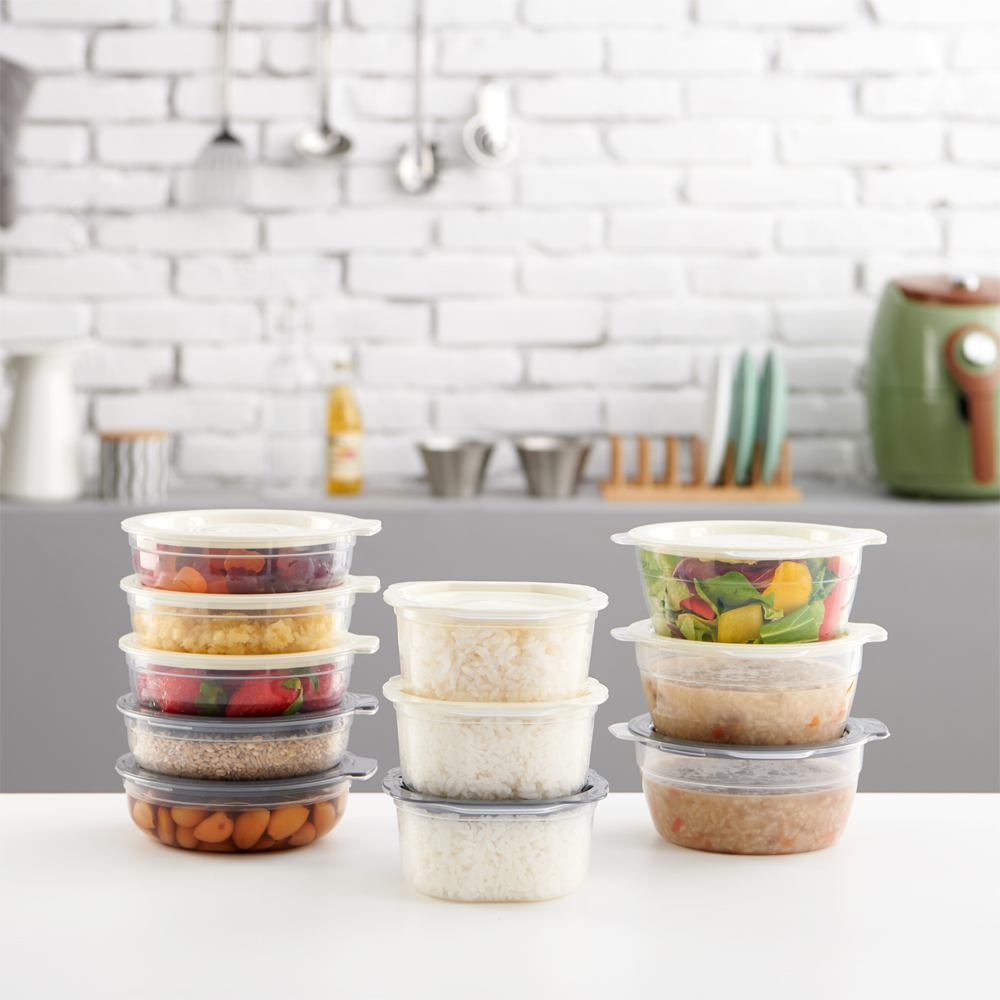 이지앤프리 전자레인지 전용 갓지은 맛 냉동밥 맛있는 밥 맛쿡 이지쿡 냉동밥보관용기 400ml 24P 시리즈 채반 찜용기