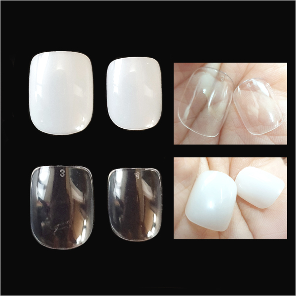 패디팁 리필팁 내츄럴/투명 50pcs 패디리필팁 네일팁 패디큐어 - 상품 이미지