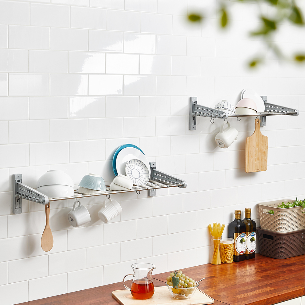 할메이드 스텐 주방 다용도 벽선반 키트락 600