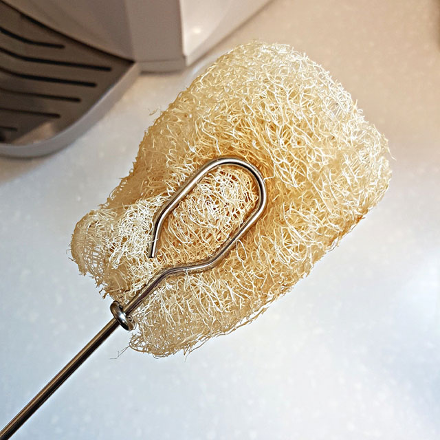 천연수세미 스텐 손잡이 병솔 제로웨이스트 루파 22cm