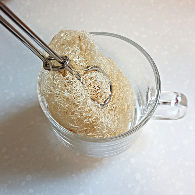 천연수세미 스텐 손잡이 병솔 제로웨이스트 루파 22cm