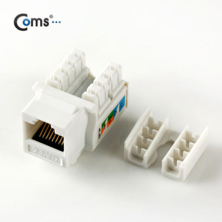 컴스마트 BU559 키스톤잭 CAT6, 백색 /10 100 1000 Mbps 전송속도/568B배열 규격/빠른배송