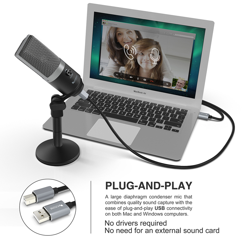 FIFINE K670 개인방송/유투브용 USB 스탠드 콘덴서 마이크 - 상세 이미지 5