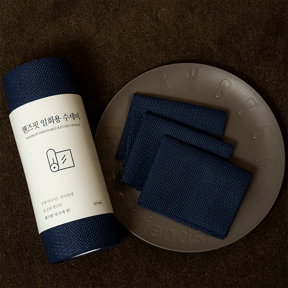핸즈핏 일회용 수세미 60매 1롤