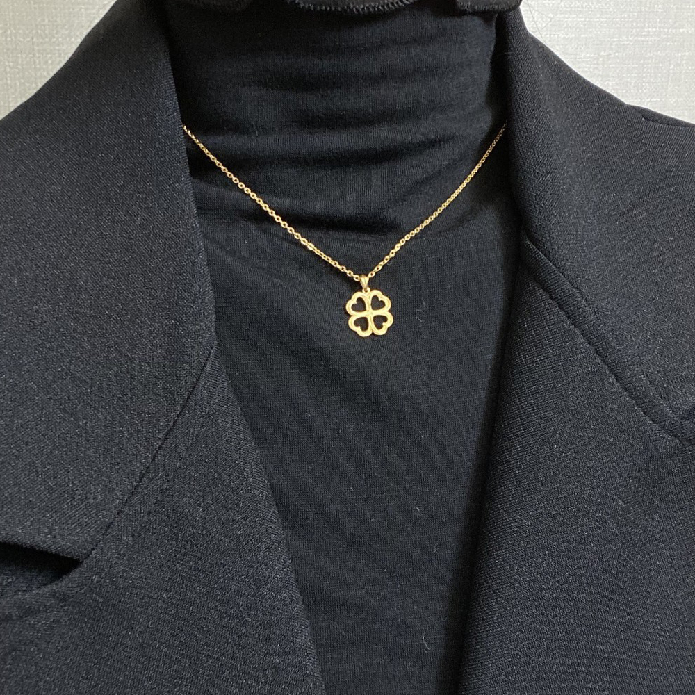 24k 순금목걸이 1D 클로바 목걸이 3.75g 18k 장식 포함