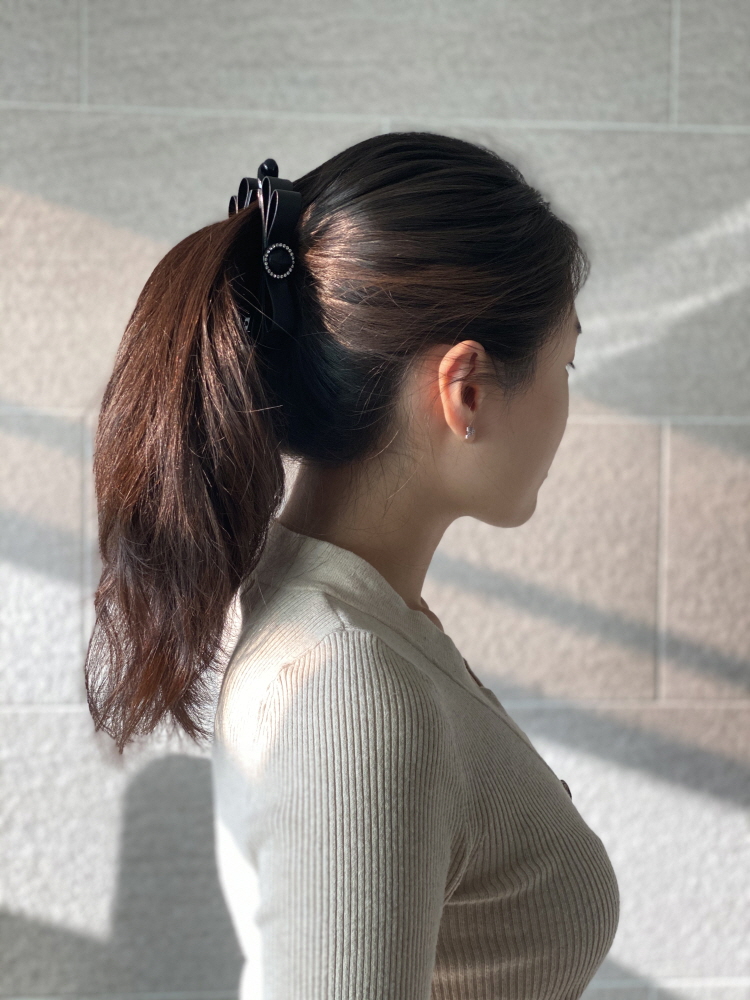레더 리본 바나나핀 고급 가죽 핸드메이드 자동핀 후기 바나나핀 추천 가죽 바나나핀