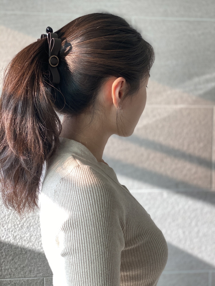 레더 리본 바나나핀 고급 가죽 핸드메이드 자동핀 후기 바나나핀 추천 가죽 바나나핀