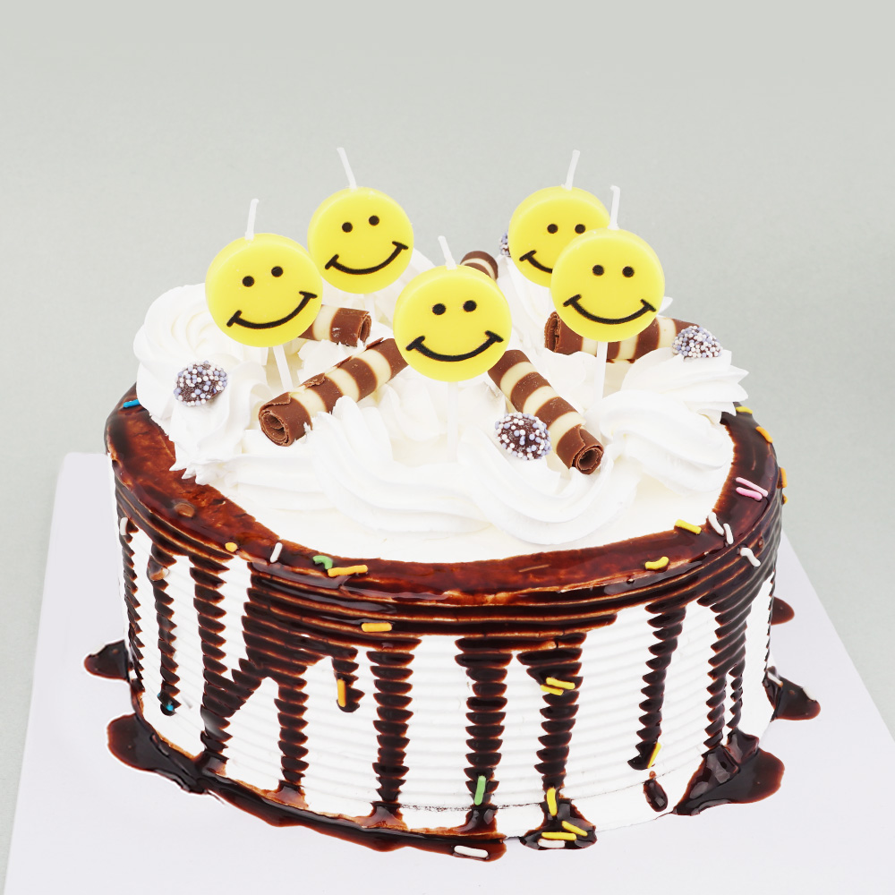 스마일 초 생일 파티 케이크 케이크 케익 초 - 상세 이미지 3