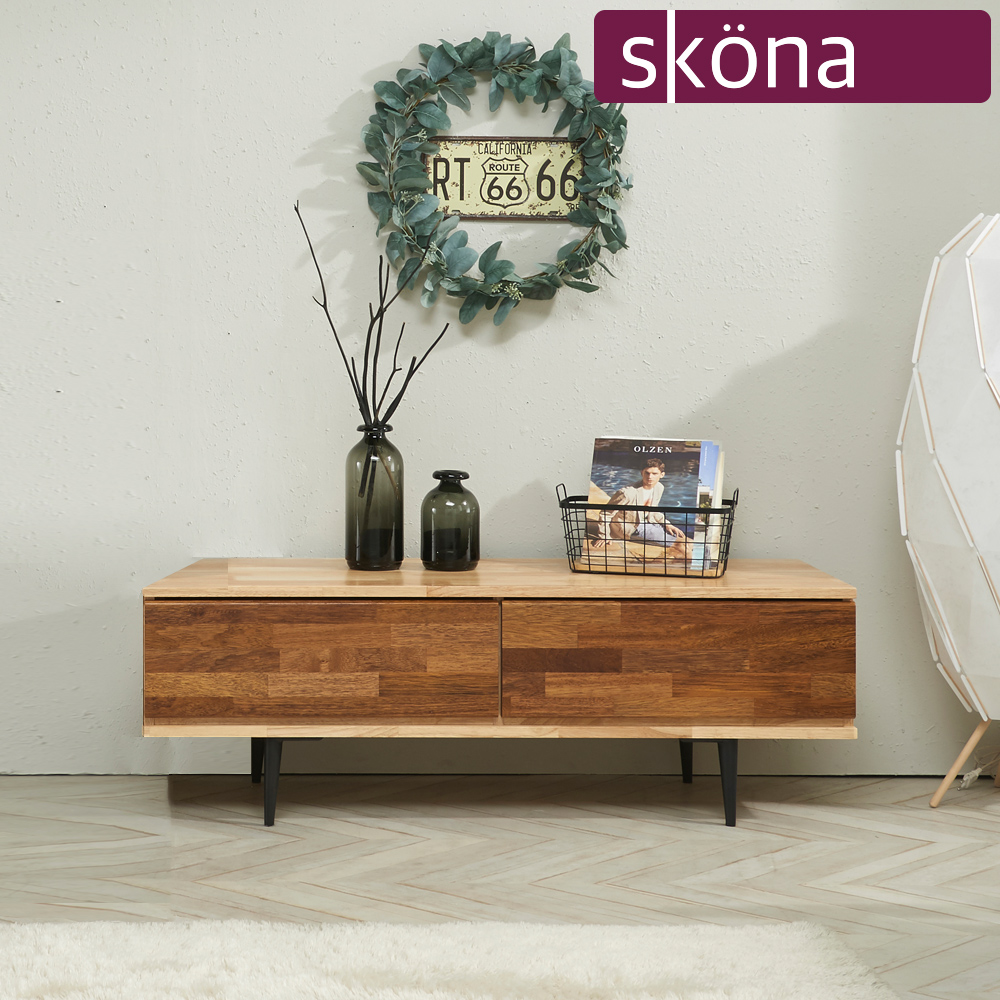 스코나 브레시 원목 1200 거실장(멀바우) 티비장 TV다이