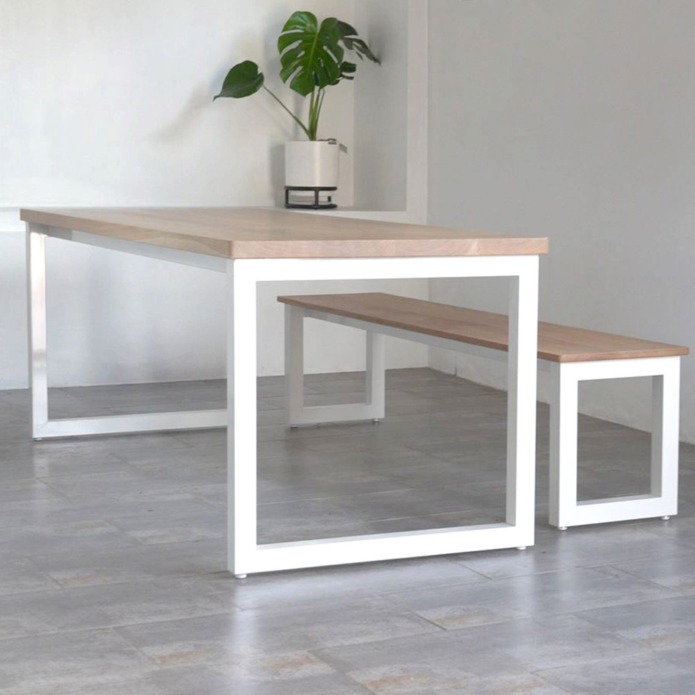 [오크 우드슬랩] 미니멀 오크 다이닝테이블 (멀티페르소나 테이블)