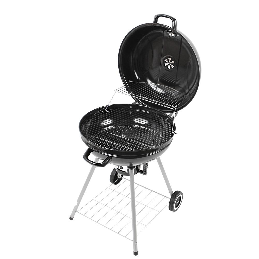 꾸버스 애플 47 바베큐그릴 훈제 직화 야외 캠핑 펜션 숯불 화로 BBQ 원형 법랑 화로대