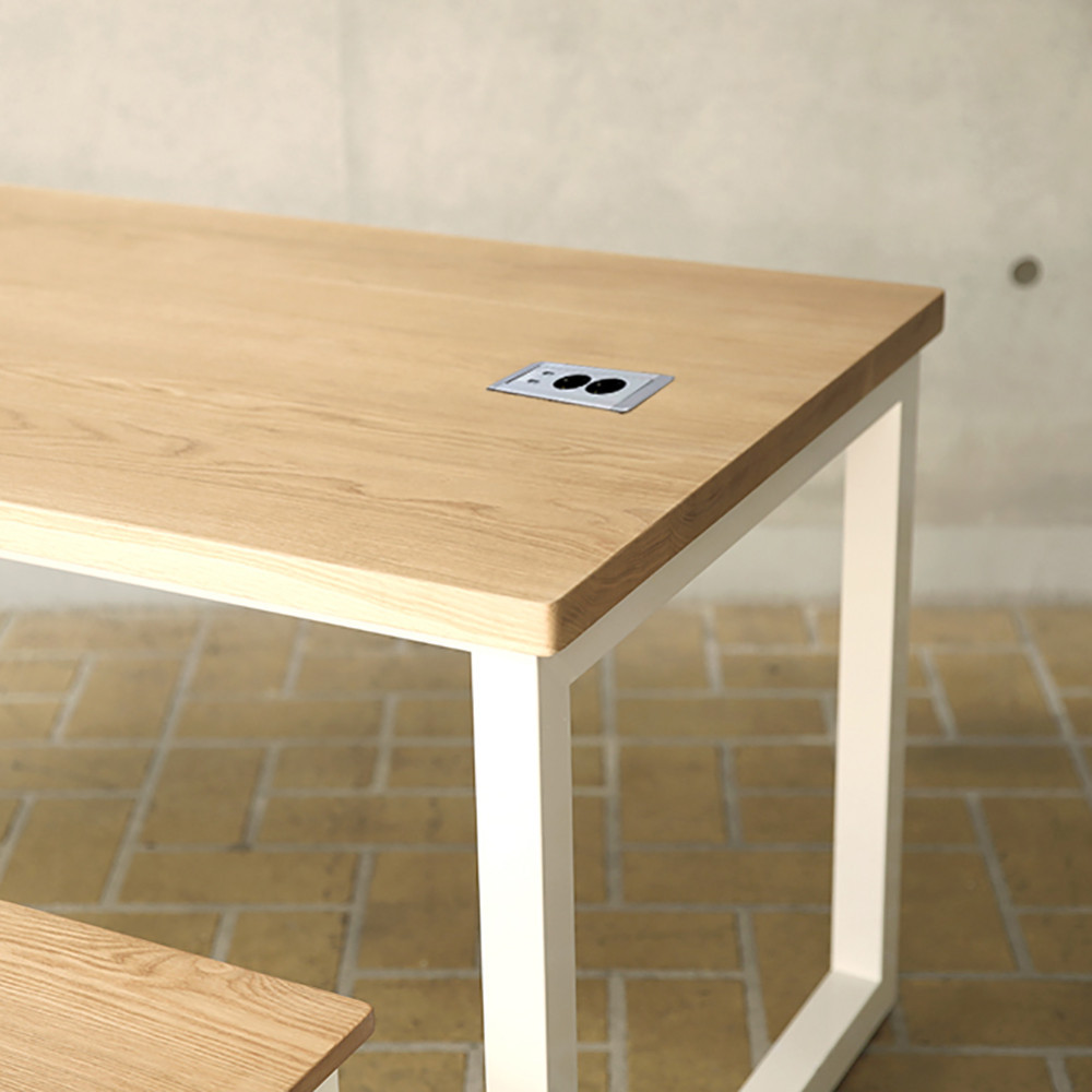 [오크 우드슬랩] 미니멀 오크 다이닝테이블 (멀티페르소나 테이블)