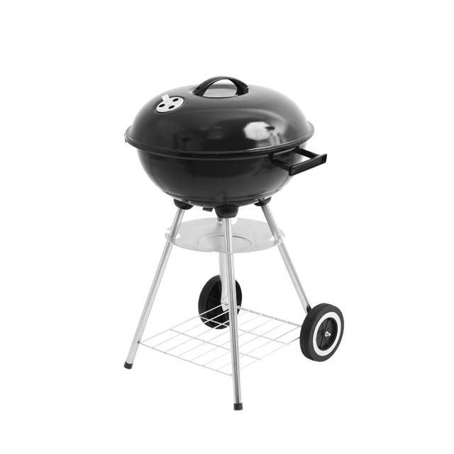 꾸버스 애플 47 바베큐그릴 훈제 직화 야외 캠핑 펜션 숯불 화로 BBQ 원형 법랑 화로대