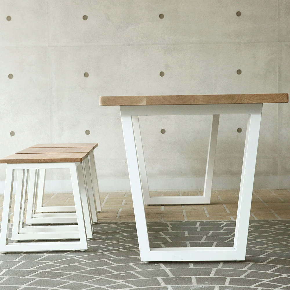 [오크 우드슬랩] 미니멀 오크 다이닝테이블 (멀티페르소나 테이블)