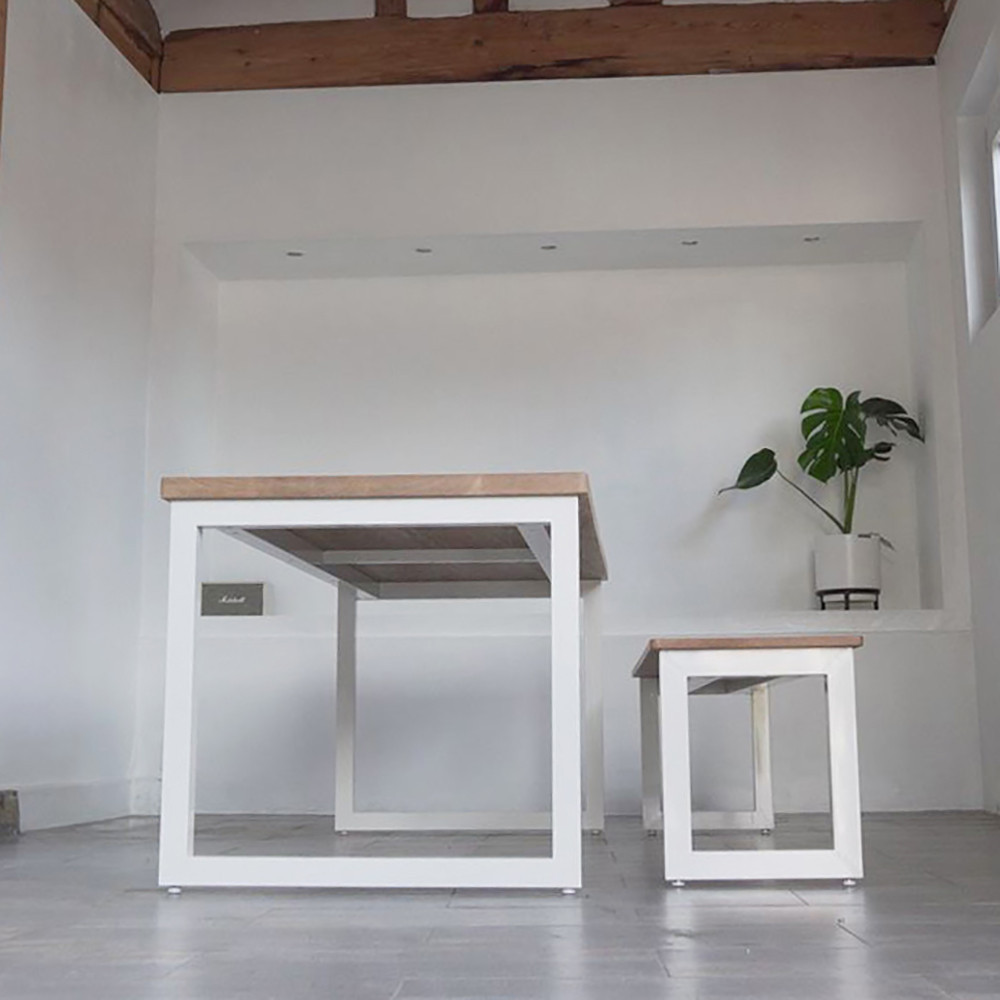 [오크 우드슬랩] 미니멀 오크 다이닝테이블 (멀티페르소나 테이블)