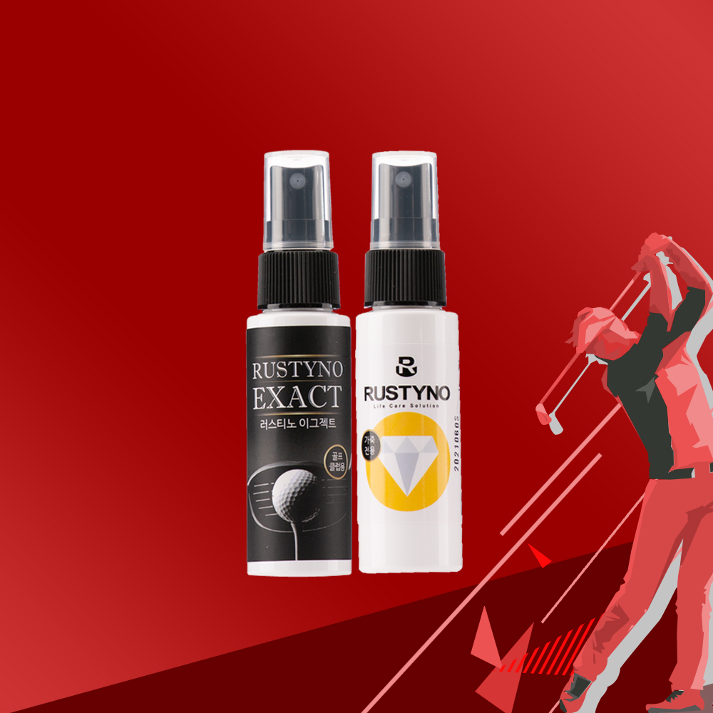 골프선물용품 비거리향상 골프채관리 러스티노 이그젝트 30ml + 가죽보호제 30ml 세트 선물포장 - 메인 이미지