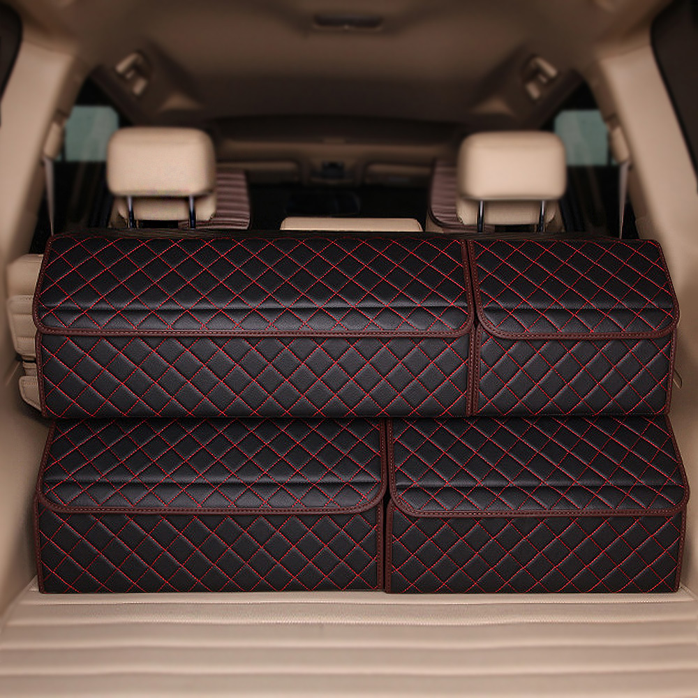 고급형 가죽 트렁크 정리함 대용량 수납 자동차 용품