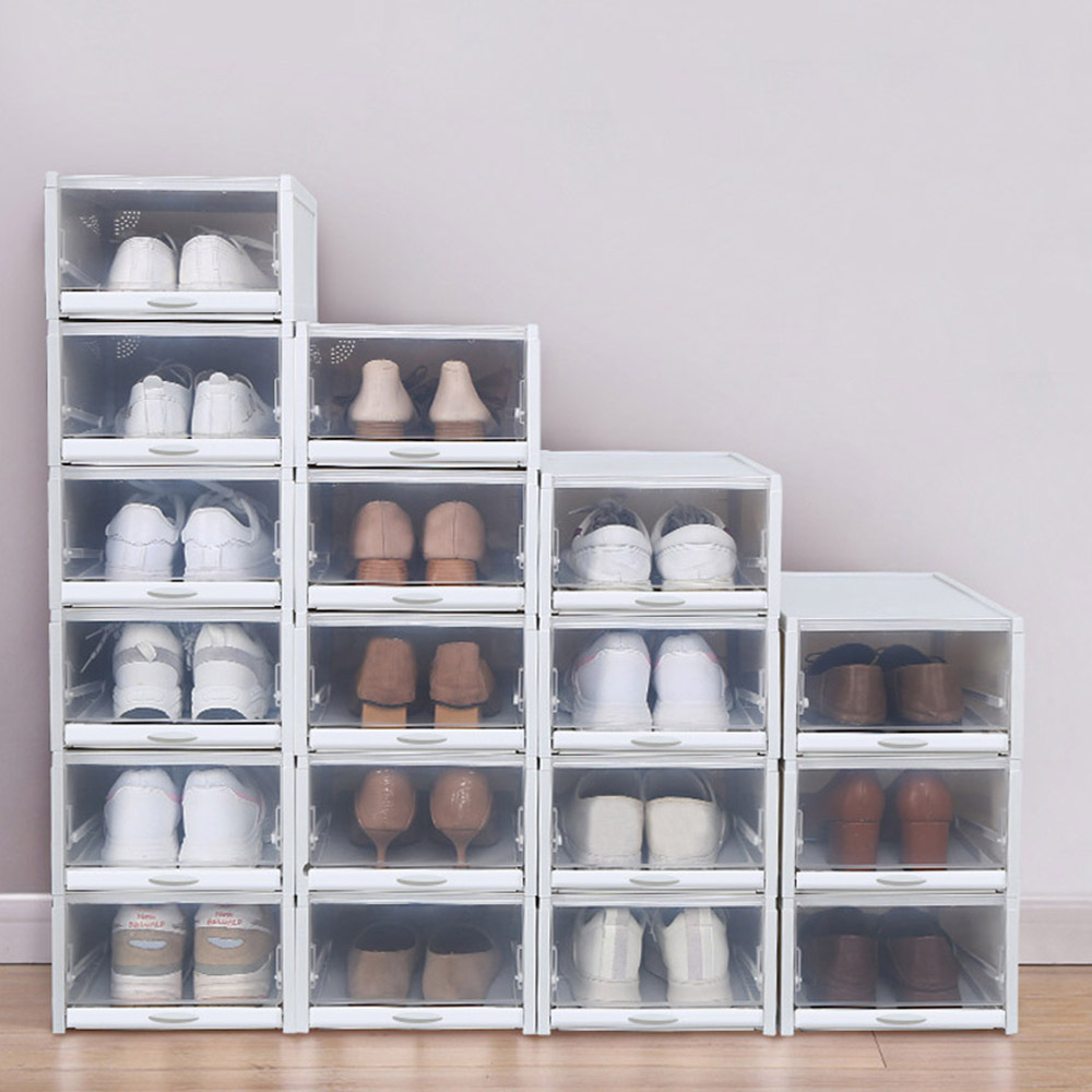 슬라이딩 신발 수납장 진열/보관함 원룸 슈즈 진열대