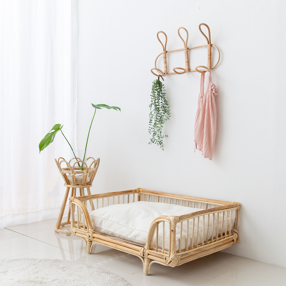 라탄 강아지침대 쇼파 고양이해먹 애견 펫베드 원목침대 반려견