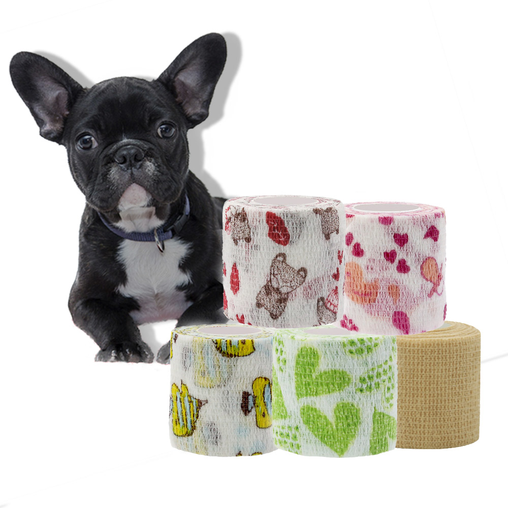 5+1 강아지 신발 애견 양말 부츠 염화칼슘 일회용 붕대신발 단색 2.5CM