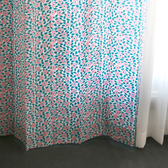 민트쵸콜릿 꽃무늬 아이방커튼 S - 100x150 핀꽂이