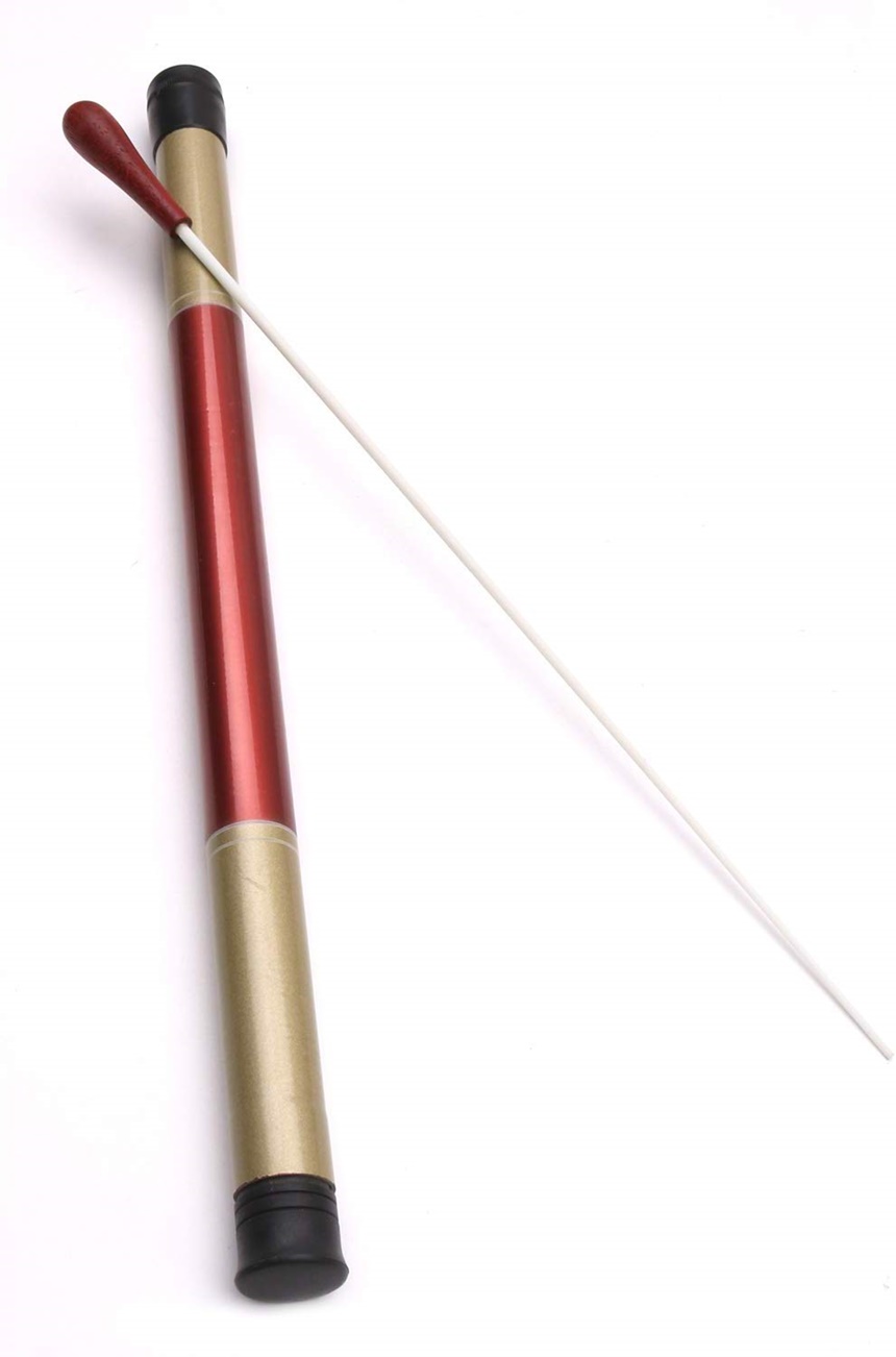 감동을 주는 지휘자 고급 샌달우드 오케스트라 지휘봉 (보관 케이스 포함)