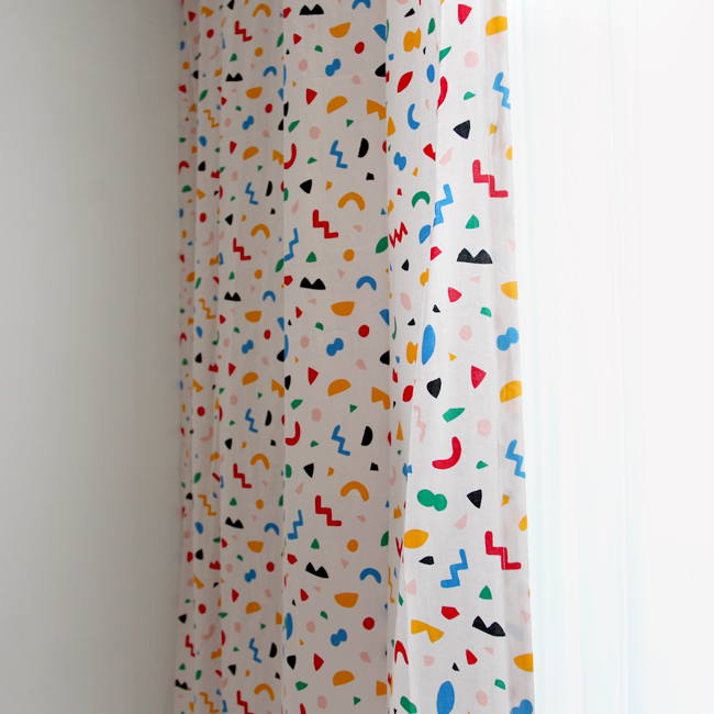 잇츠 꽃무늬 아이방 커튼 핀스타일 S - 100x150