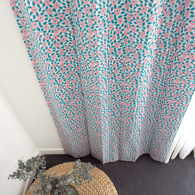 민트쵸콜릿 꽃무늬 아이방커튼 S - 100x150 핀꽂이