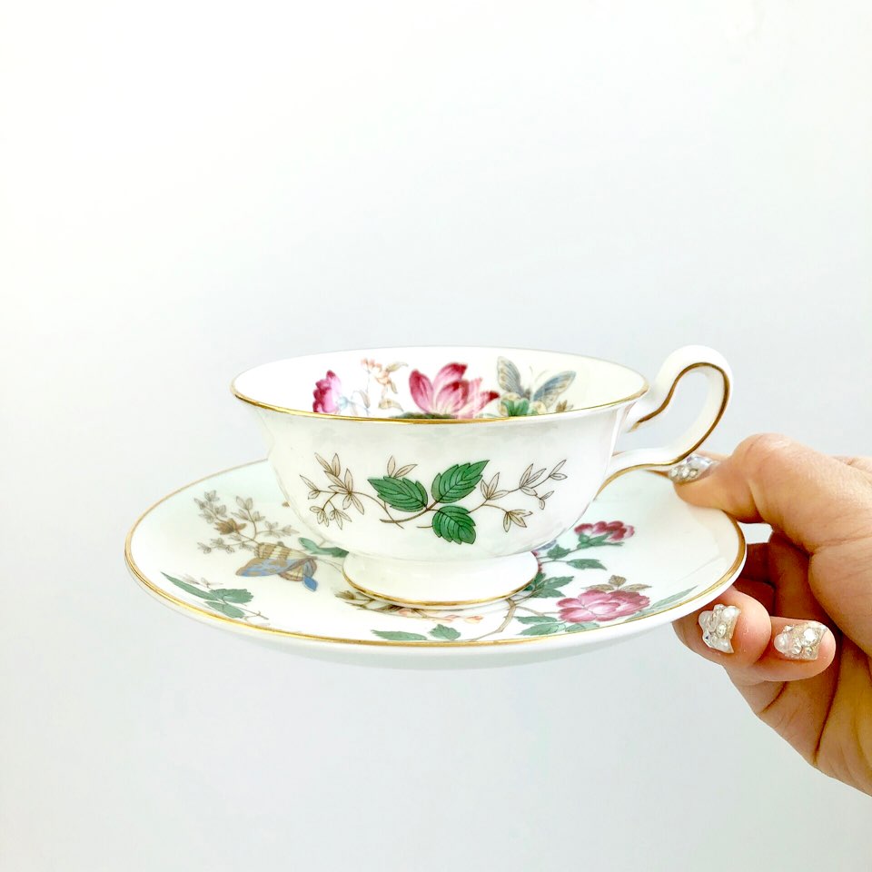 웨지우드 찬우드 빈티지찻잔 빈티지 홍차잔 명품 커피잔세트