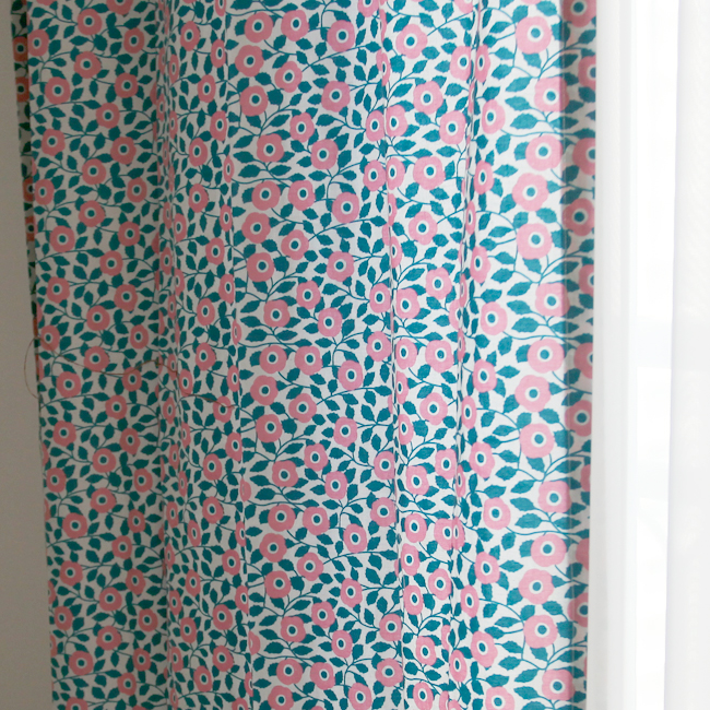 민트쵸콜릿 꽃무늬 아이방커튼 S - 100x150 핀꽂이