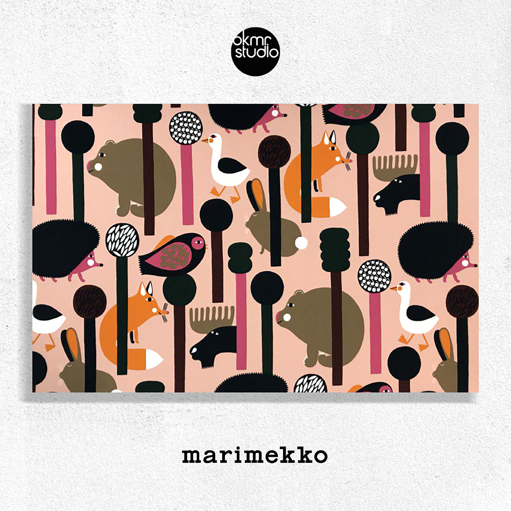 마리메꼬 핑크포레스트 캔버스 패브릭 대형 그림 거실 아이방 액자