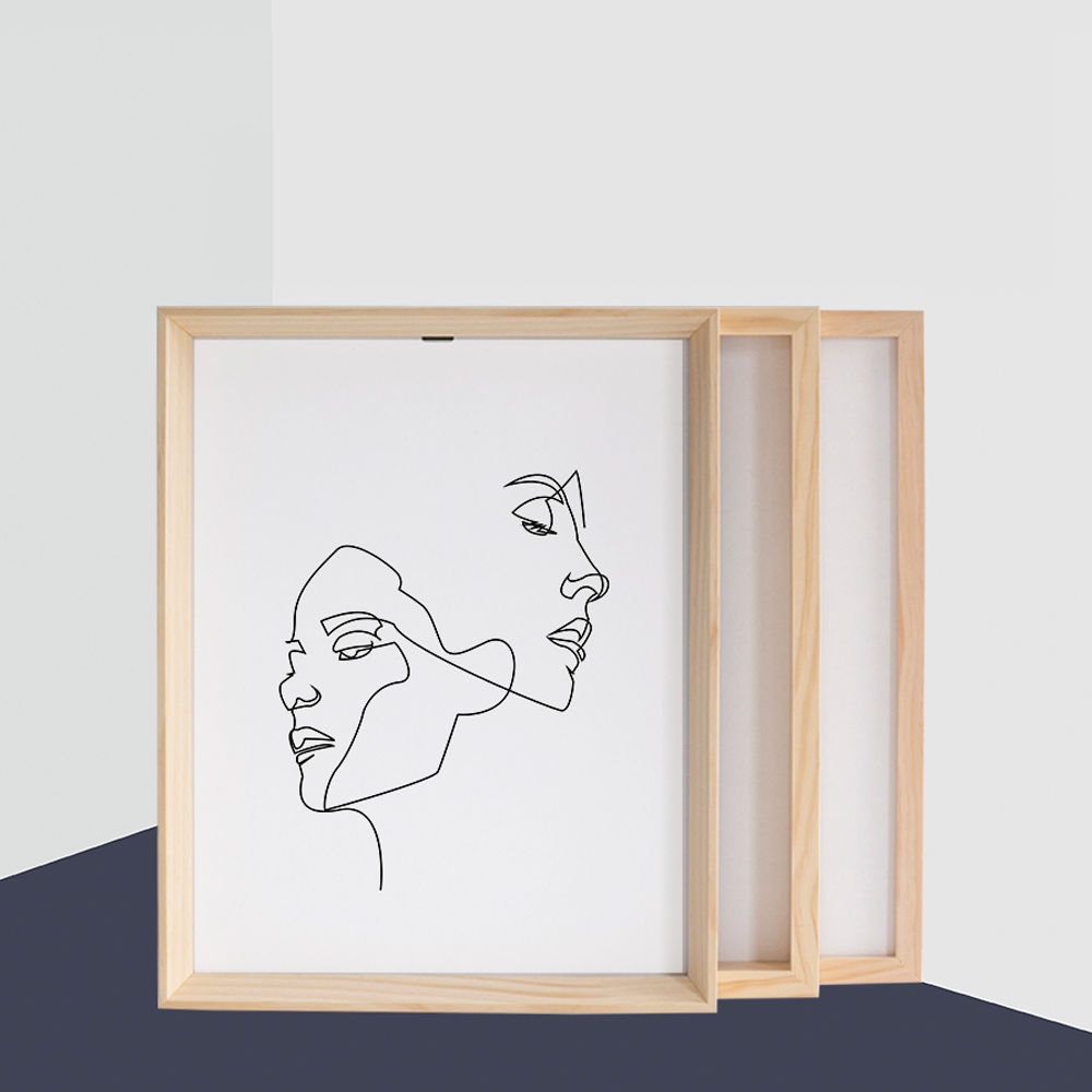 아크릴 원목 액자 웨딩 틀 프레임 우드 주문제작 뉴송프리미엄 오크 a3 사이즈