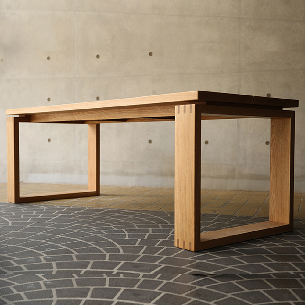 옐로우라이트 타임리스 오크 원목 식탁 다이닝 화이트오크 카페 테이블 6인용