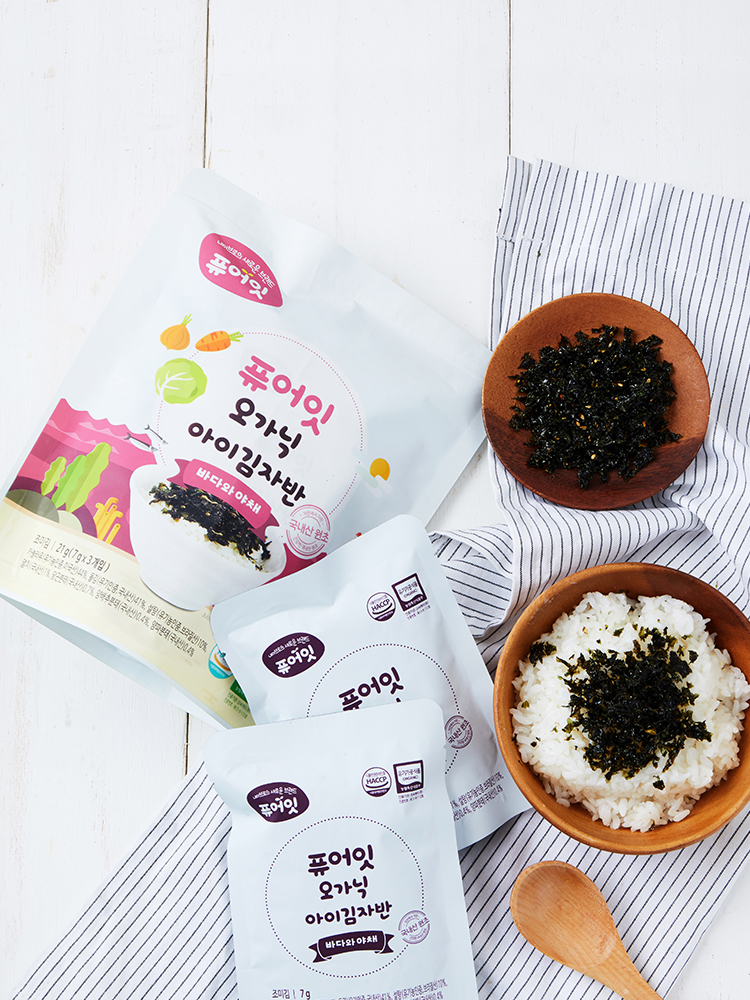 퓨어잇 오가닉 아이김자반 바다와야채 아기 유아 반찬 유기농원초