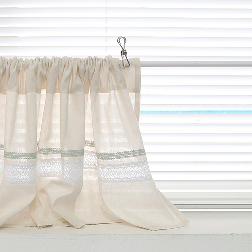 레이스 포인트 작은창 바란스 주방 커튼