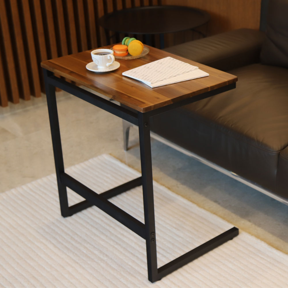 트리스토어 아카시아 원목 침대 소파 사이드 테이블