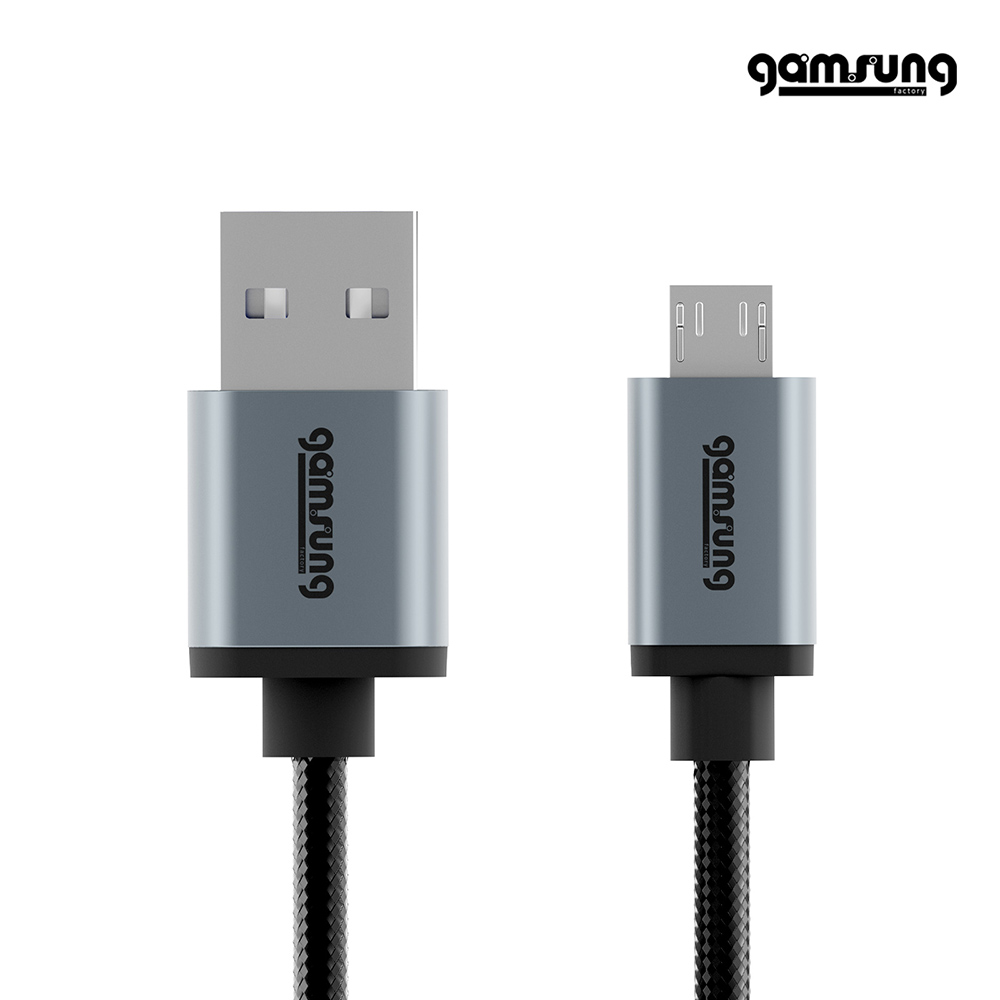 USB A to 마이크로5핀 케이블 480Mbps 고속충전 스마트폰 연결 감성공장 - 상품 이미지