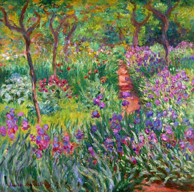 클로드 모네 그림 아이리스 정원 중형 - 상세 이미지 3