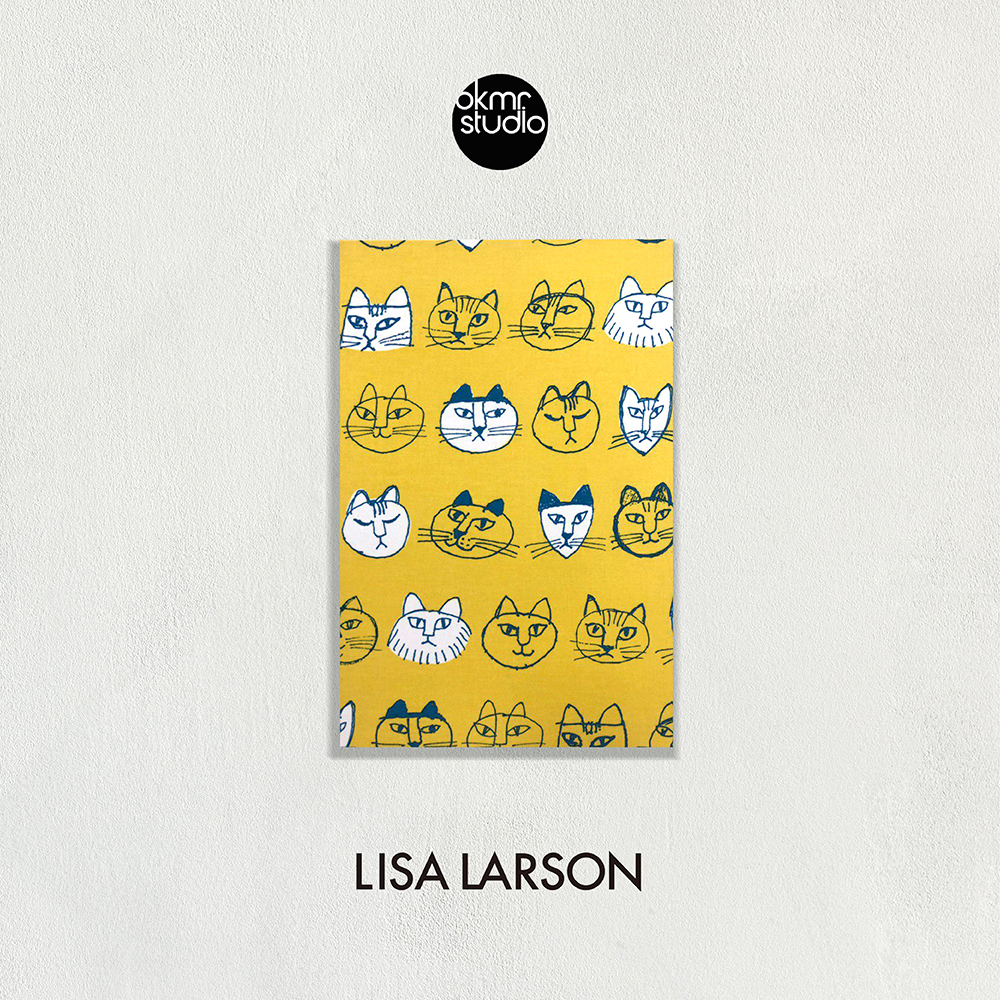 리사라르손 옐로우냥이 캔버스 패브릭 그림 액자 - 상품 이미지