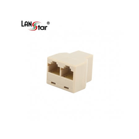 LANstar/라인업시스템(주) D[40029]아이보리 커플러 8P8C Y형 1：2 RJ-45 CAT.5E 보급형-핀타입