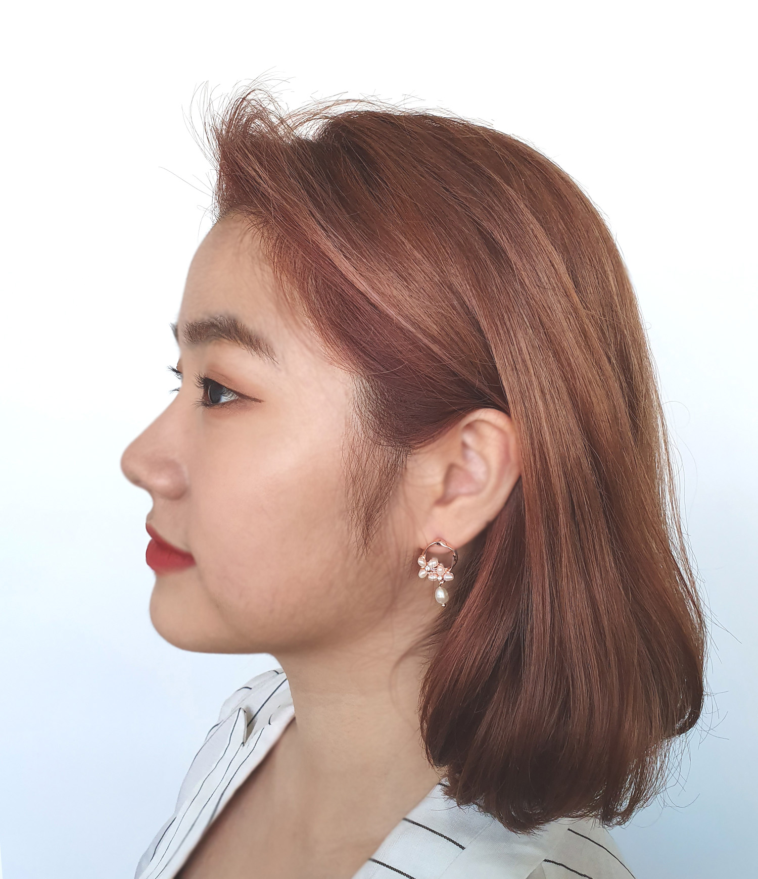 야랑쥬얼리 담수진주 꼬임 드롭 귀걸이(티타늄침) 이미지 6