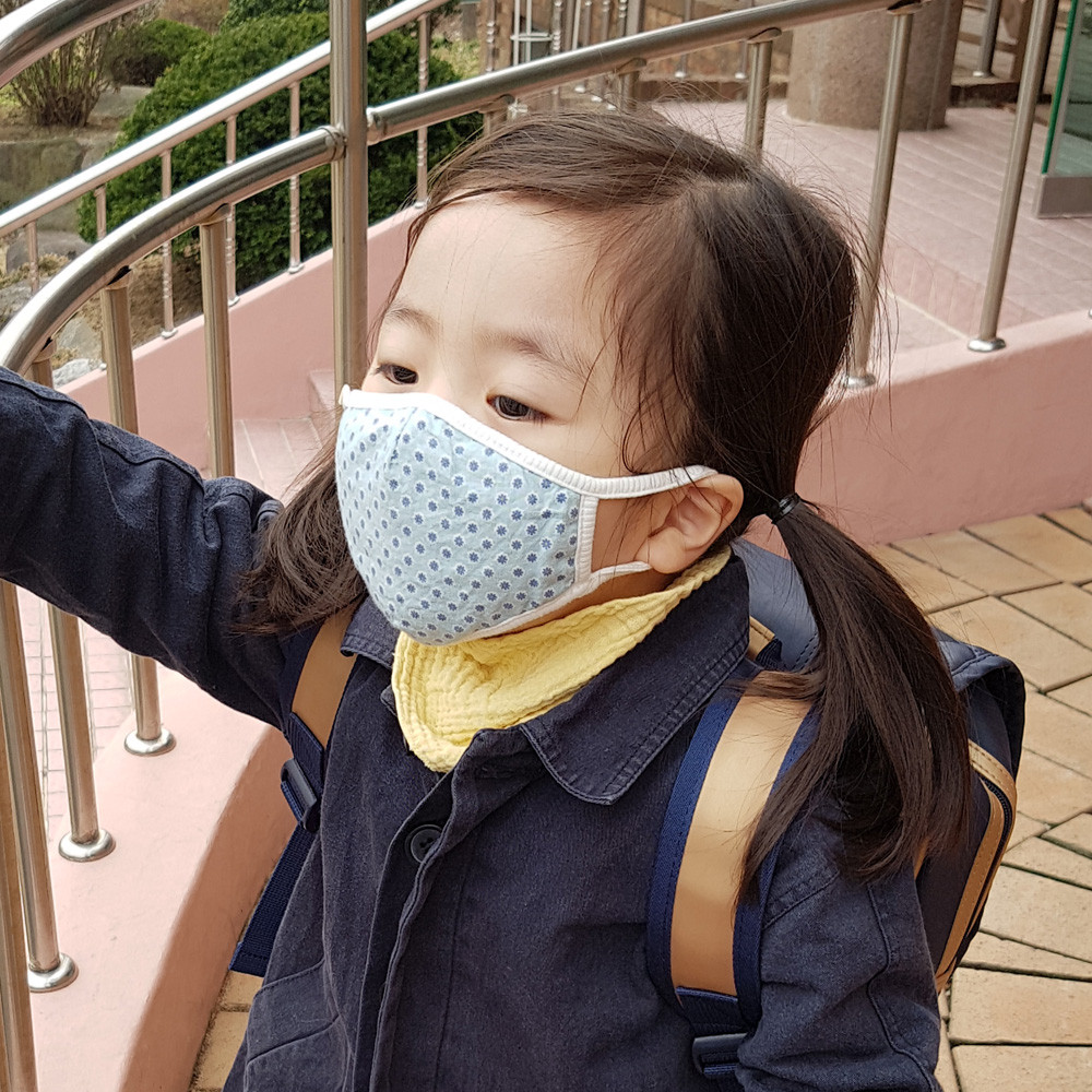유아 오가닉 방한 입체 면마스크
