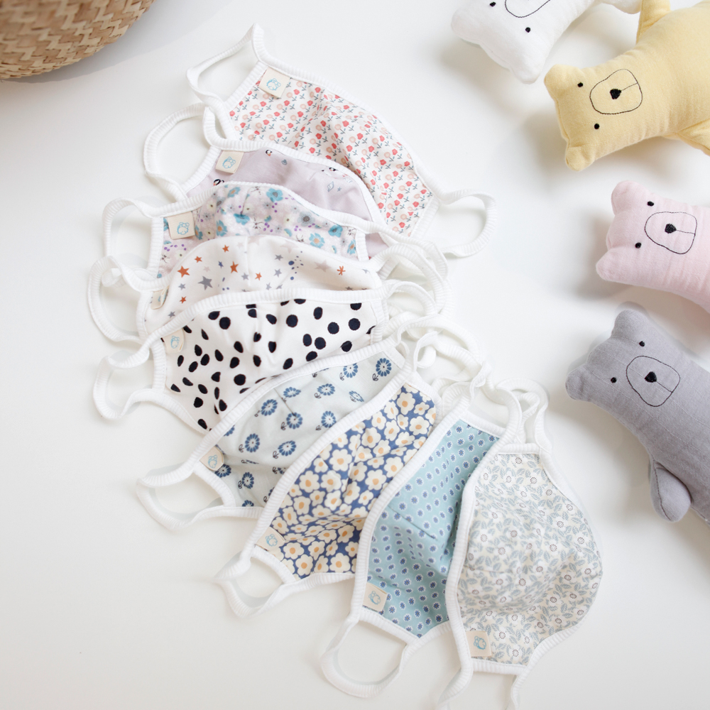 유아 오가닉 방한 입체 면마스크