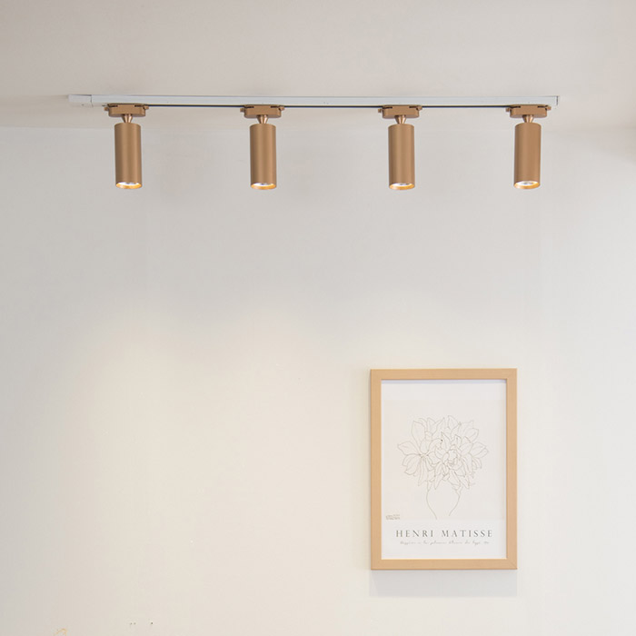 LED 자이로 COB 10w 레일 조명 1M 3구 화이트 주광색 - 상세 이미지 4