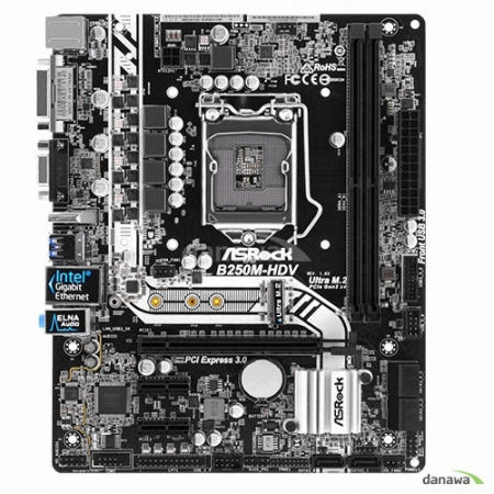 애즈락 [중고]B250M-HDV 7세대 메인보드 B250 LGA 1151 소켓 애즈락