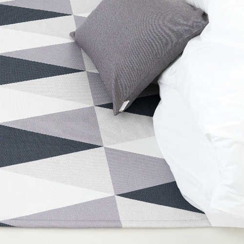 먼지없는 워셔블 사계절 거실 방수 러그 모노콘블랙 200x145