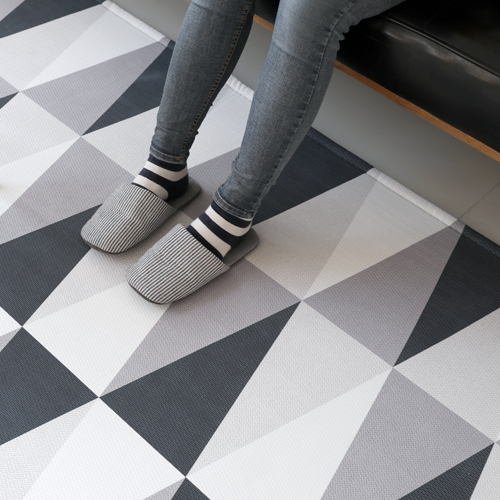 먼지없는 워셔블 사계절 거실 방수 러그 모노콘블랙 200x145